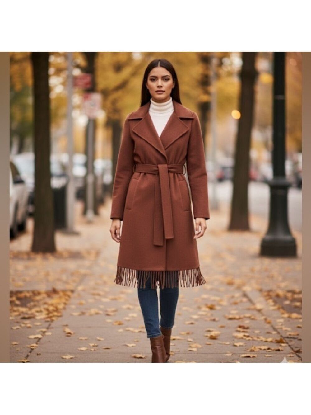 Sam Edelman Fringe Wrap Coat